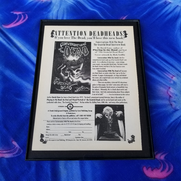 Grateful Dead Vintage Jerry Garcia Psychedelic Retro Wall Decor Skeleton - Picture 5 of 6